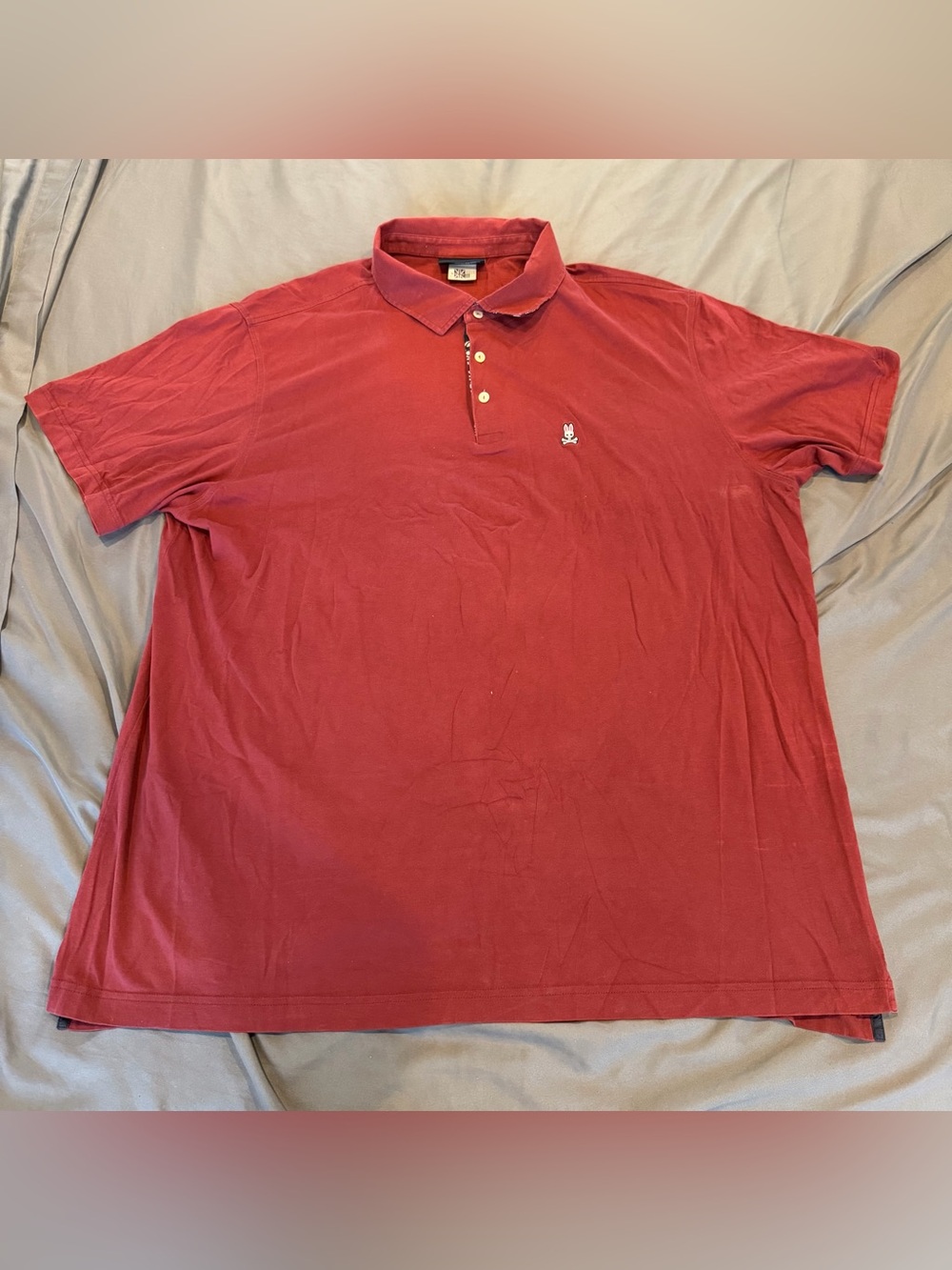Psycho Bunny Men's Classic Pima Cotton Polo Shirt Burgundy Big & Tall Size 3XLT
